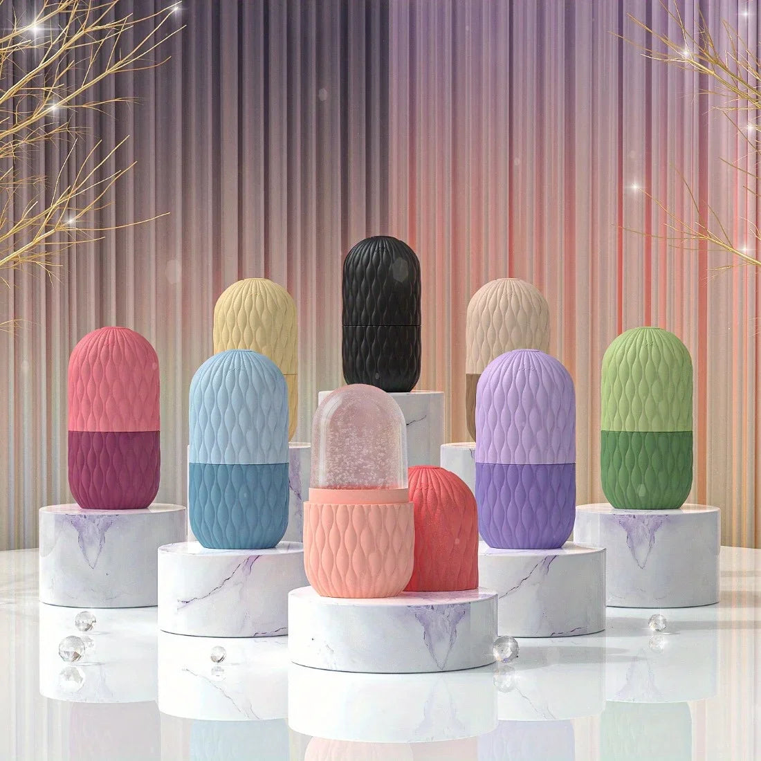 Ice Face Roller – Reusable Silicone Facial Massage Tool