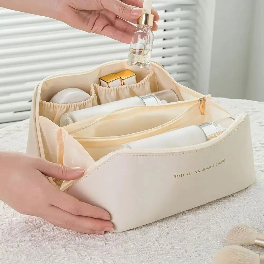 Luxury Makeup Organizer Bag with Zip – Travel Cosmetic Case