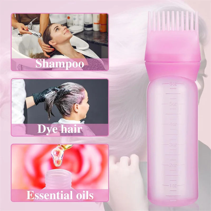 2pcs Hair Root Dye Applicator Bottles – 120ml Professional Hair Coloring