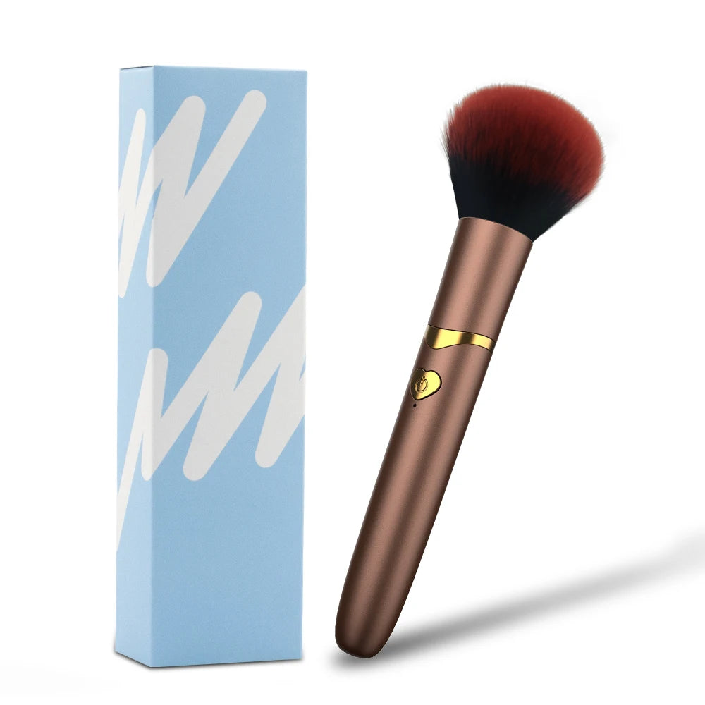 2-in-1 Electric Foundation Brush – Rechargeable Vibration Makeup Tool