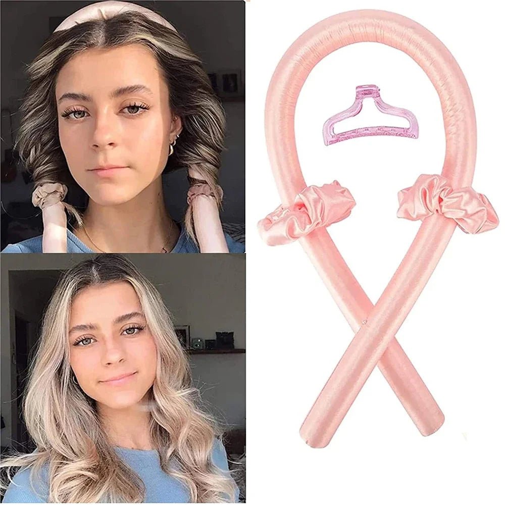 Heatless Curling Rod Headband – Silk No-Heat Hair Rollers