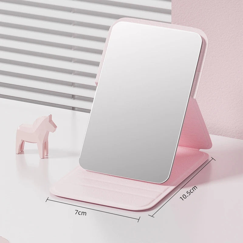 Portable Folding Makeup Mirror – Adjustable Tabletop Design