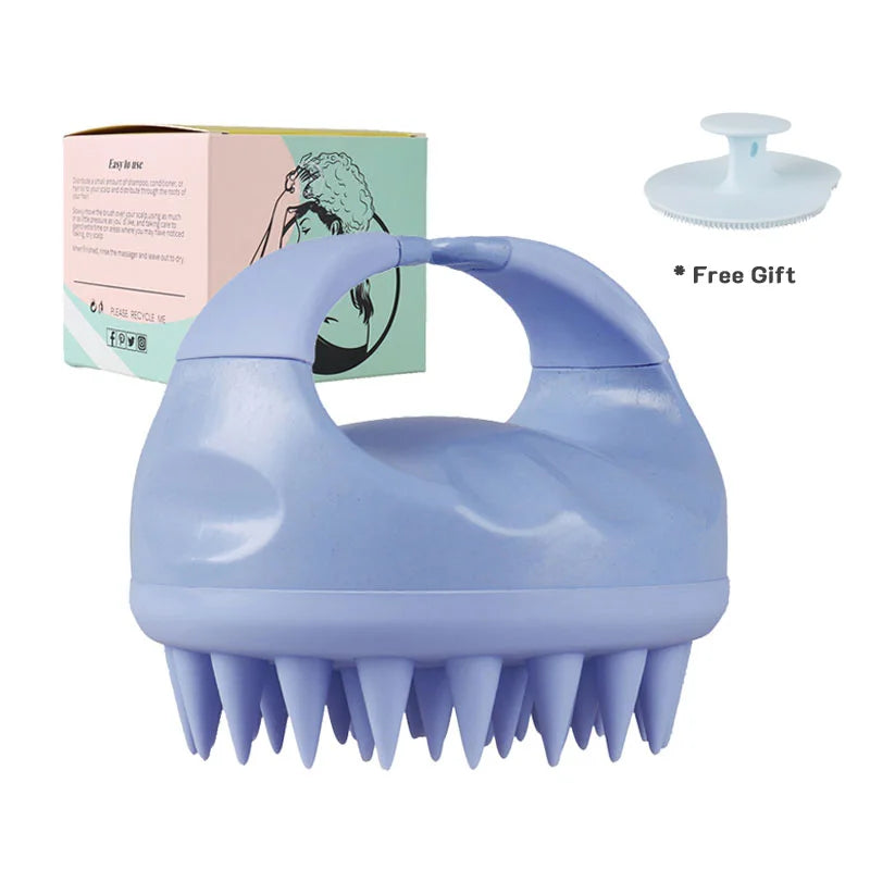 Biodegradable Scalp Brush Massager – Silicone Shampoo Scrubber