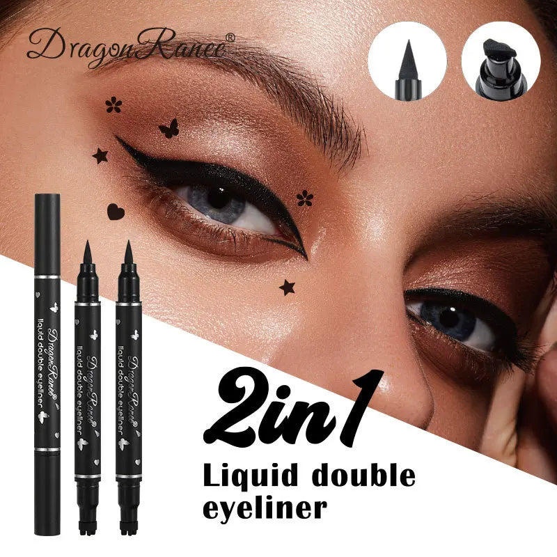 2-in-1 Butterfly Seal Eyeliner Pen – Star & Moon Stamp