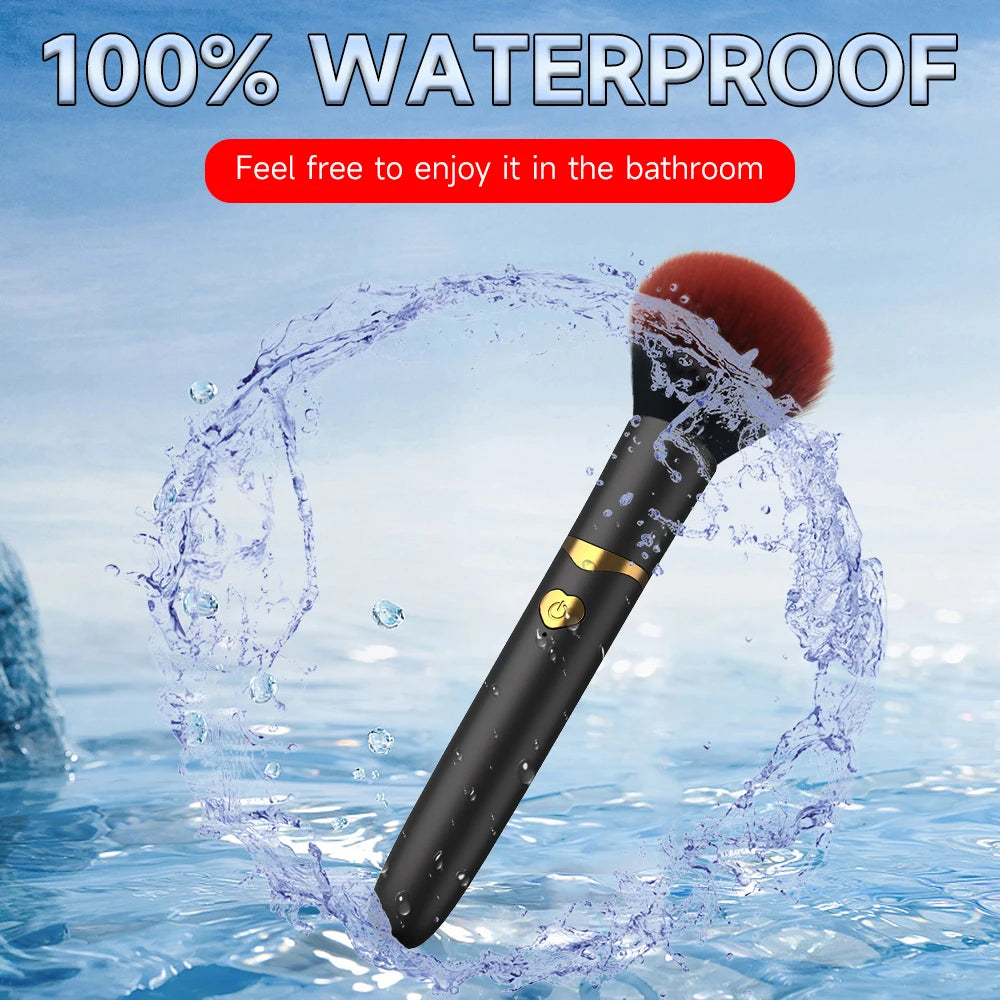 2-in-1 Electric Foundation Brush – Rechargeable Vibration Makeup Tool