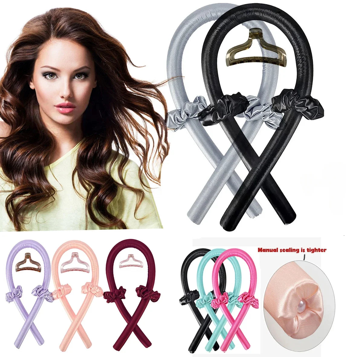 Heatless Curling Rod Headband – Silk No-Heat Hair Rollers