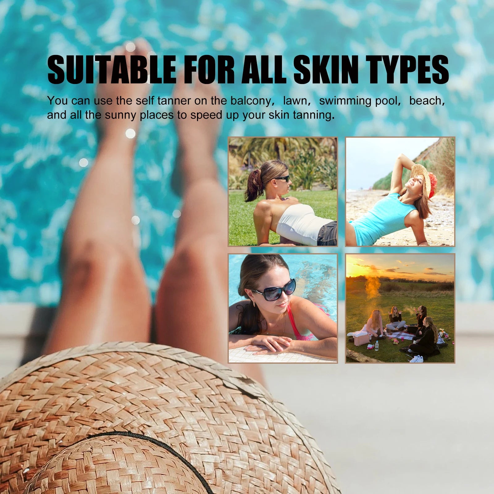 EELHOE Tanning Gel – Fast Natural Bronzer & Skin Moisturizer